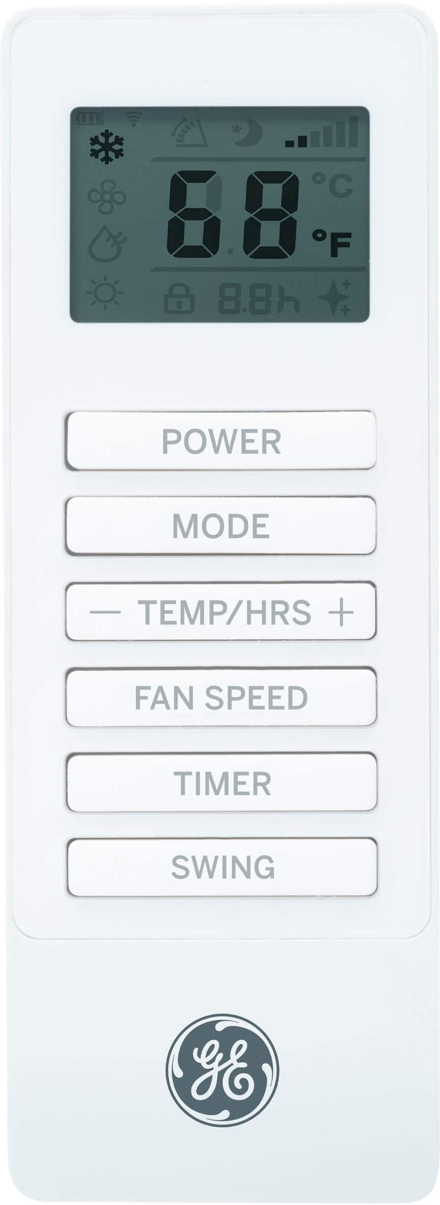 Alt View 20. GE - 350 Sq. Ft. 8,500 BTU Smart Portable Air Conditioner - White.