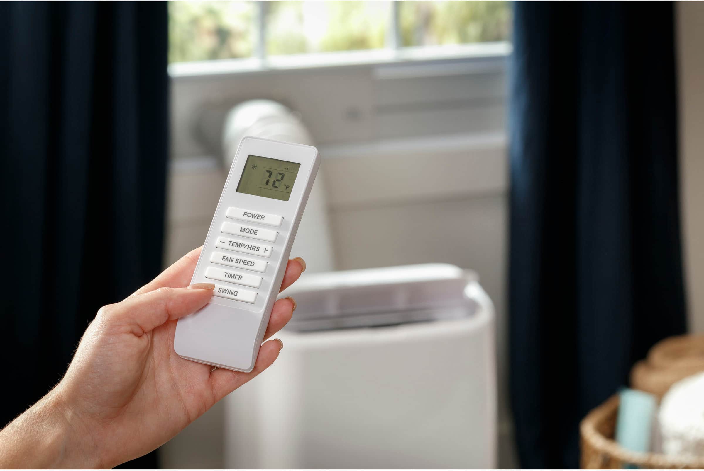 Alt View 14. GE - 350 Sq. Ft. 8,500 BTU Smart Portable Air Conditioner - White.