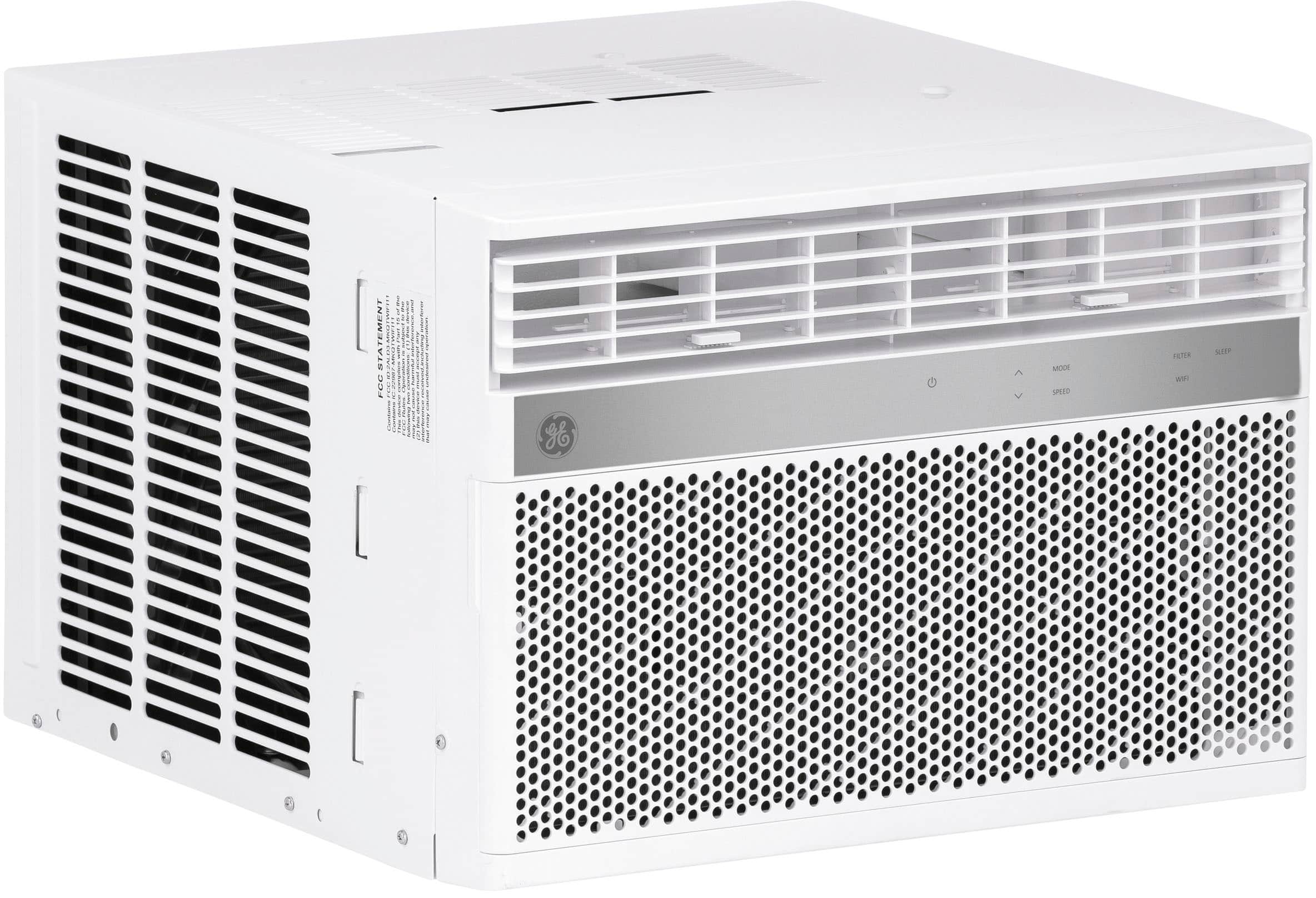 Front. GE - 450 Sq. Ft. 10100 BTU Smart Window Air Conditioner - White.