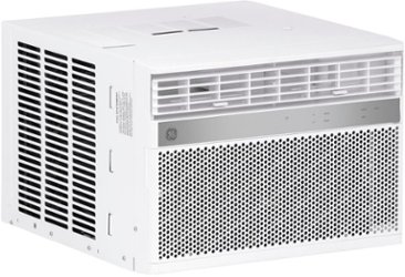 GE - 450 Sq. Ft. 10100 BTU Smart Window Air Conditioner - White - Front_Zoom