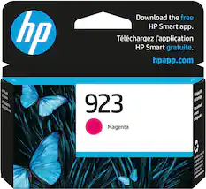 Front. HP - 923 Standard Capacity Ink Cartridge - Magenta.