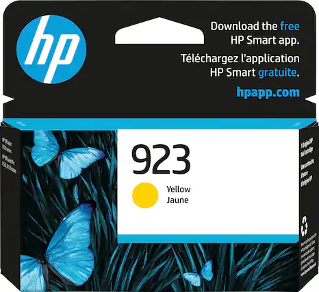 Front. HP - 923 Standard Capacity Ink Cartridge - Yellow.