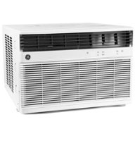 GE - 550 Sq. Ft. 12,000 BTU Smart Window Air Conditioner and 10,800 BTU Heater - White - Front_Zoom