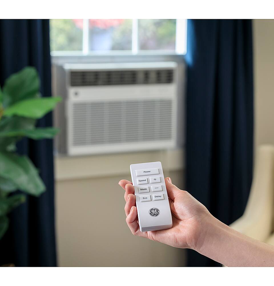 Alt View 13. GE - 550 Sq. Ft. 12,000 BTU Smart Window Air Conditioner and 10,800 BTU Heater - White.