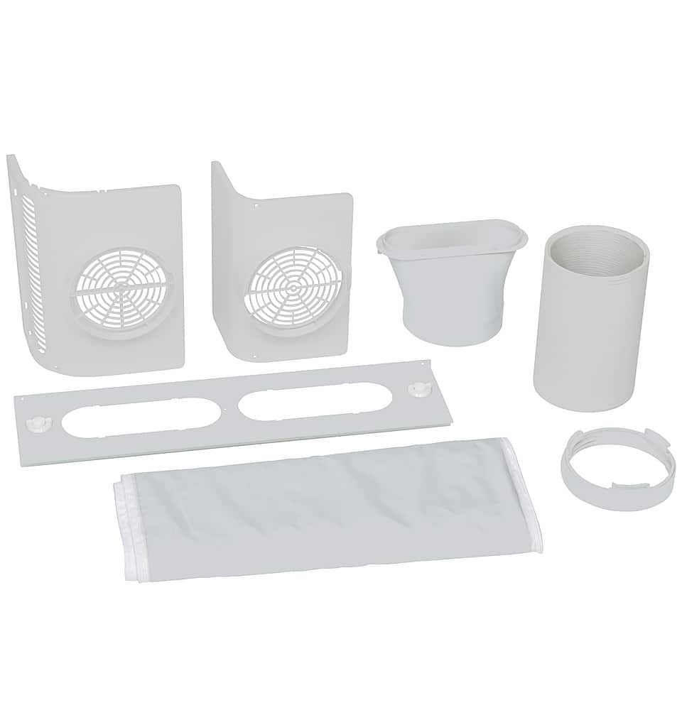 Front. GE - Dual Hose Conversion Kit for Select Portable Air Conditioners - White.