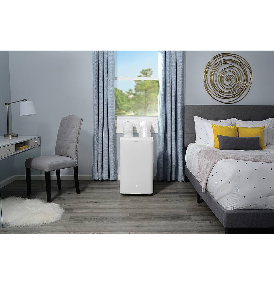 Alt View 3. GE - Dual Hose Conversion Kit for Select Portable Air Conditioners - White.