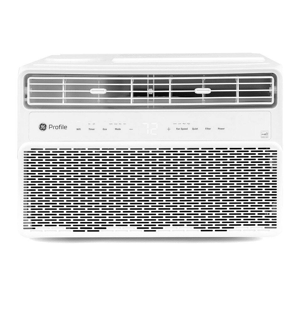 Alt View 21. Profile - 350 Sq. Ft. 8000 BTU Smart Window Air Conditioner - White.