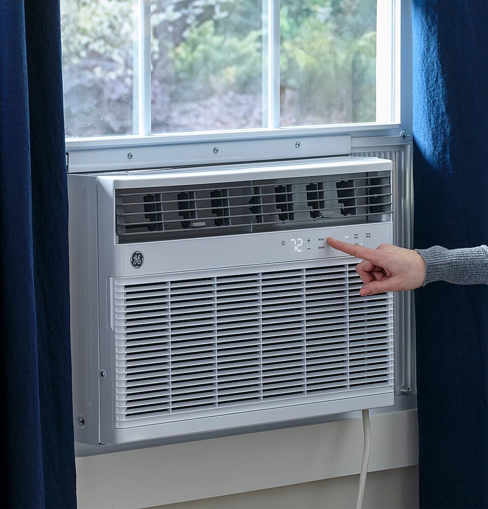 Alt View 22. GE - 350 Sq. Ft. 8,000 BTU Smart Window Air Conditioner and 3,800 BTU Heater - White.