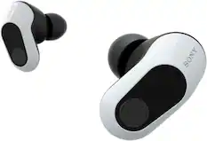 Front. Sony - INZONE Buds Truly Wireless Noise Canceling Gaming Earbuds for PC and PS5 - White.