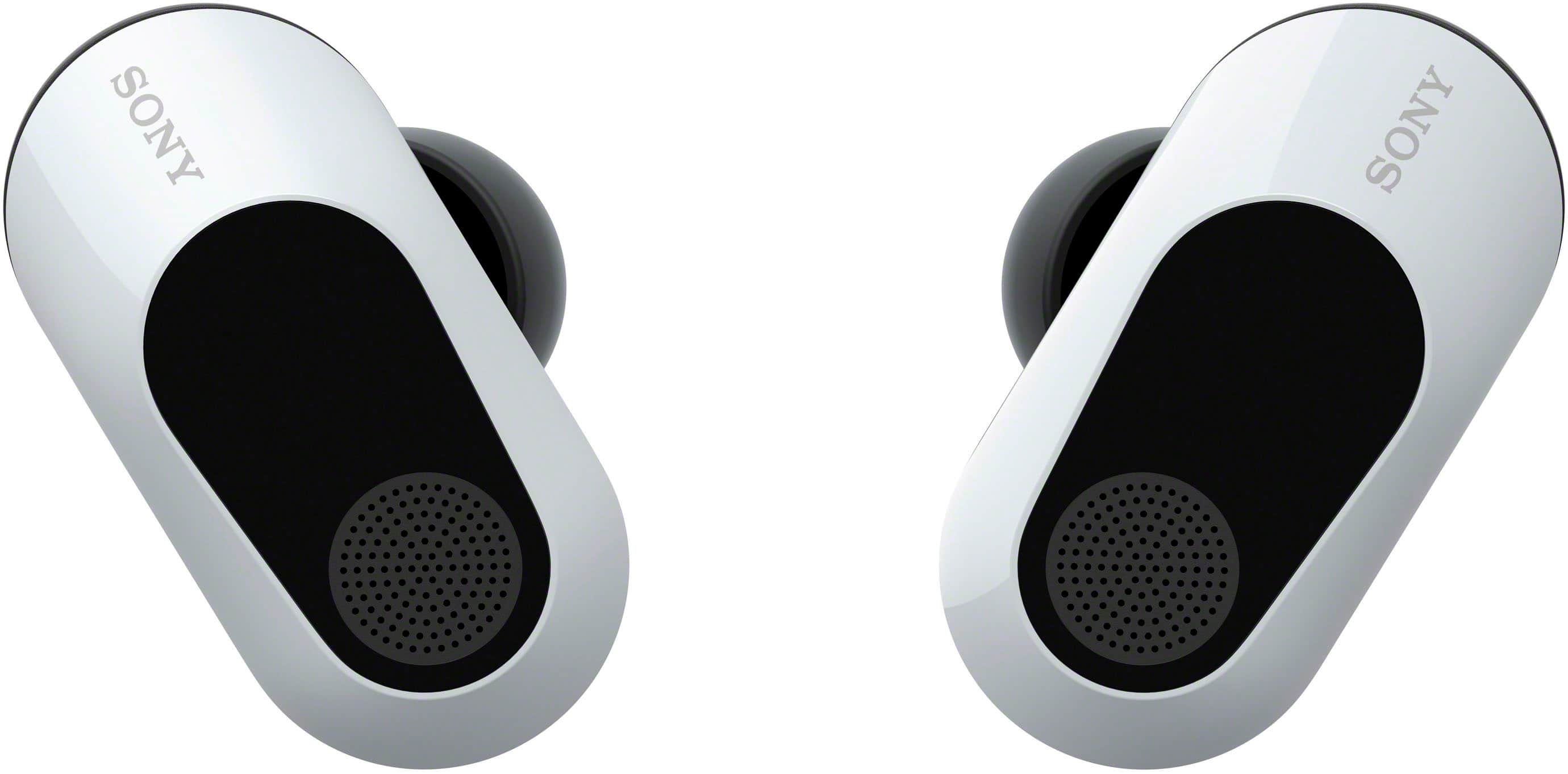 Left. Sony - INZONE Buds Truly Wireless Noise Canceling Gaming Earbuds for PC and PS5 - White.