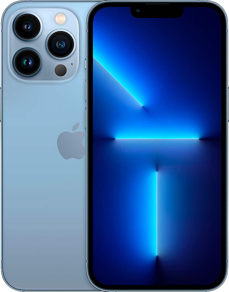 Apple - Pre-Owned Excellent iPhone 13 Pro Max 5G 256GB (Unlocked) - Sierra Blue - Front_Zoom