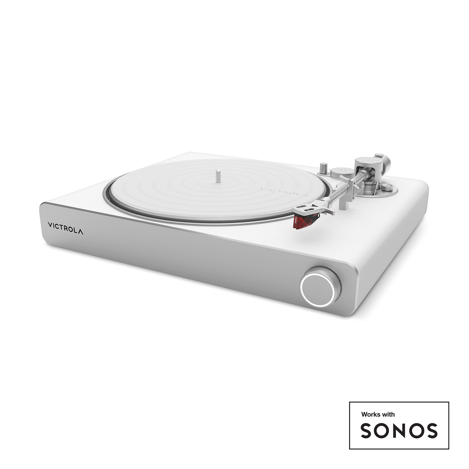 Angle View: Victrola - Stream Pearl Turntable - Works with Sonos - Pearl