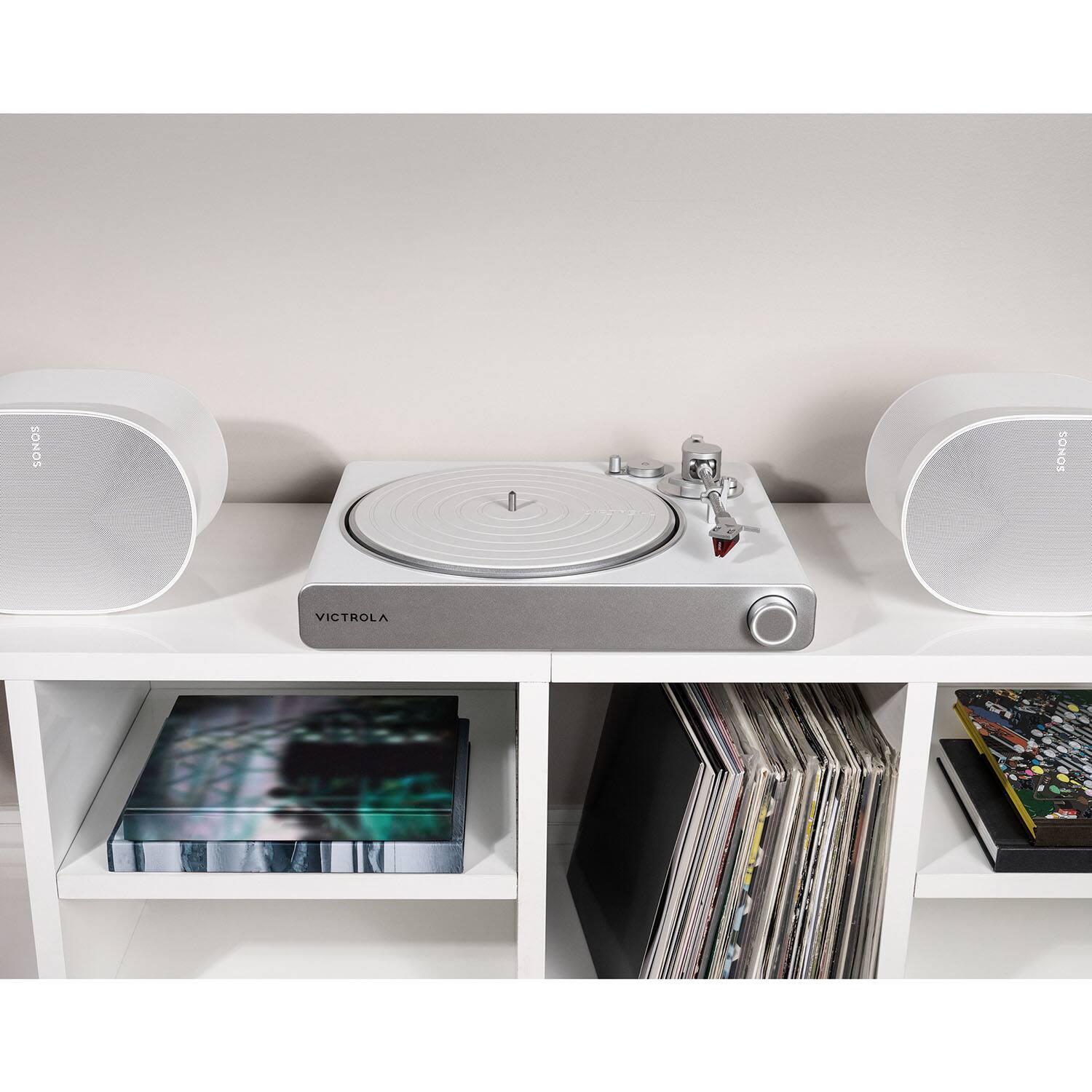 Alt View 21. Victrola - Stream Turntable - Works with Sonos - Pearl.