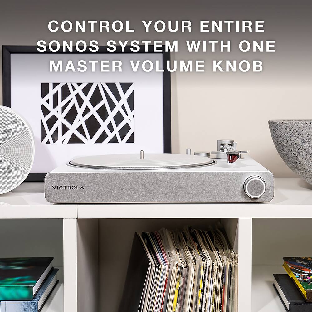 Control your entire Sonos system with one master volume knob.