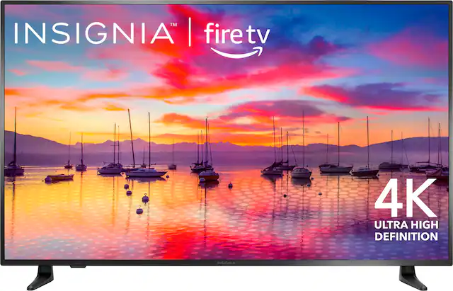 Front. Insignia™ - 58" Class F30 Series LED 4K UHD Smart Fire TV - Black.