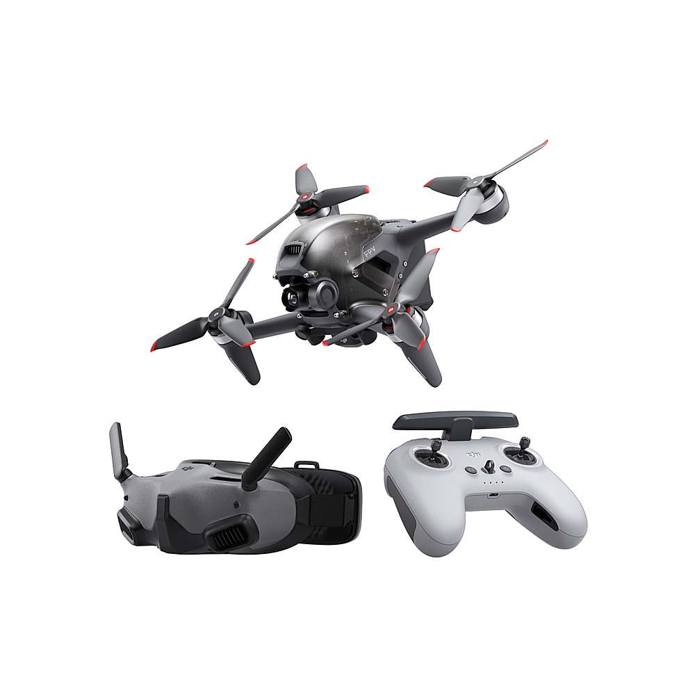 DJI FPV Drone Combo with Remote Controller and Goggles in Grey