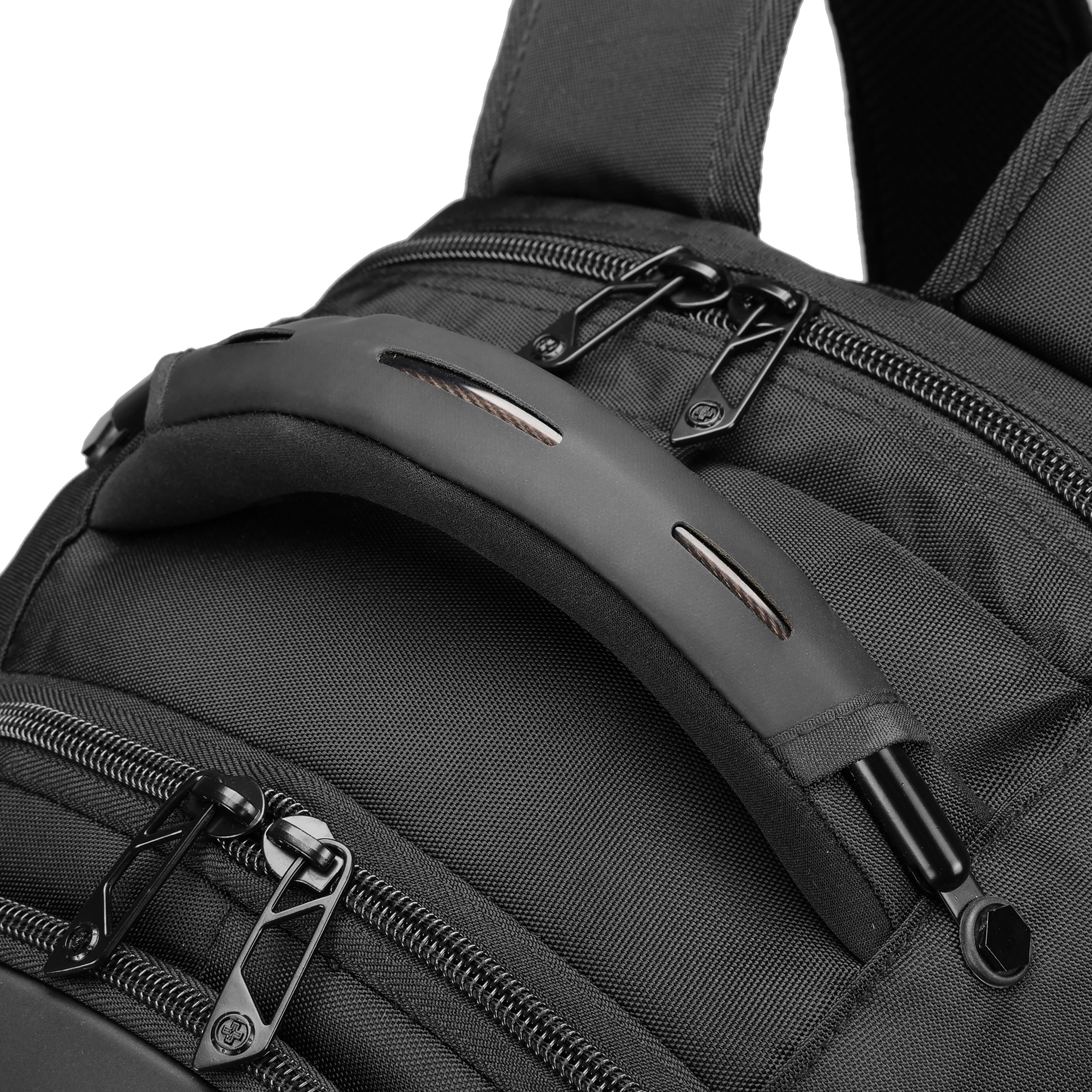 Alt View 14. Swissdigital Design - Pixel Pro Notebook Backpack with Integrated USB Charging Port/RFID Protection - Black.