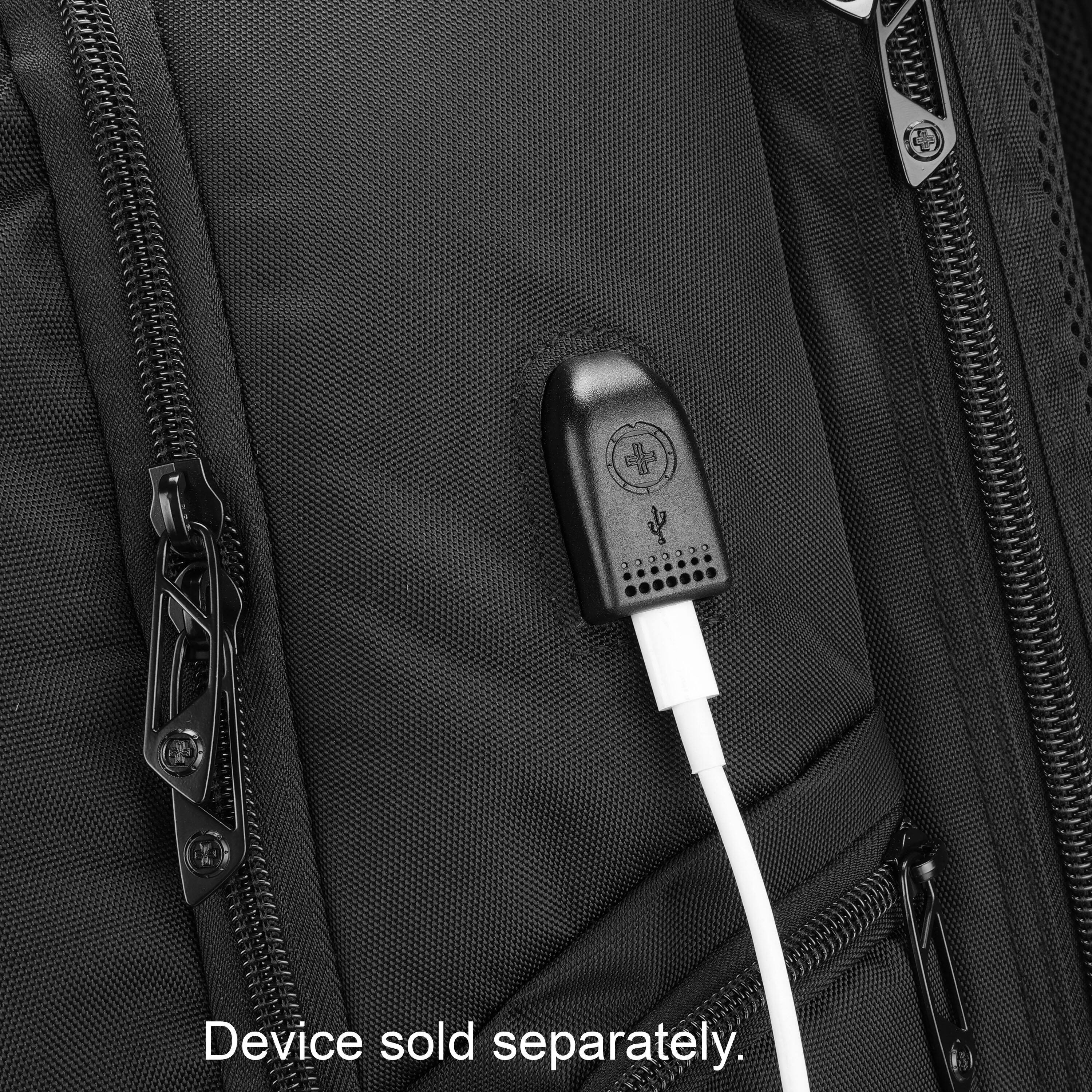 Alt View 15. Swissdigital Design - Pixel Pro Notebook Backpack with Integrated USB Charging Port/RFID Protection - Black.