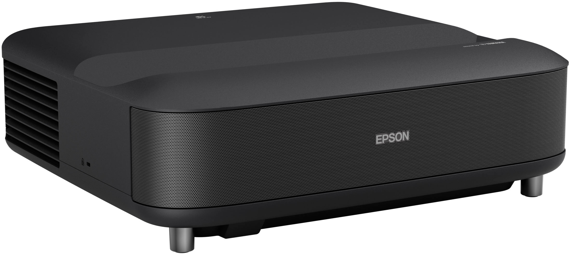 Angle View: Epson - LS650 4K PRO-UHD Ultra Short Throw 3-Chip 3LCD Laser Projector, 3600 Lumens, 60”-120", Setting Assistant App, Android TV - Black