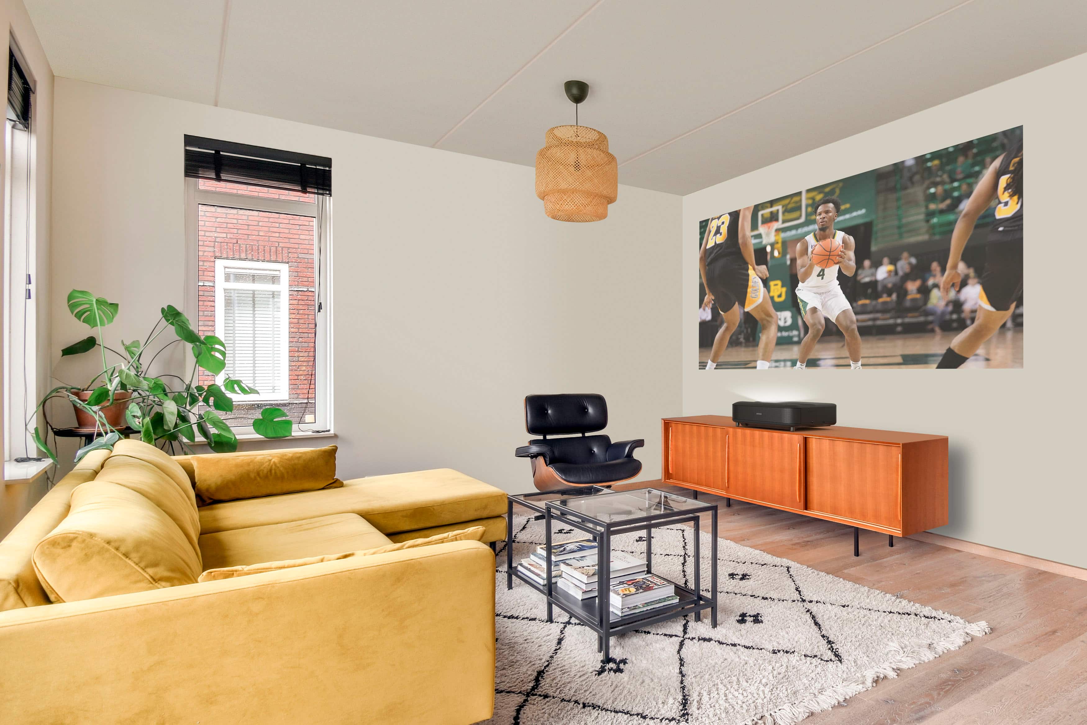 Alt View 13. Epson - LS650 4K PRO-UHD Ultra Short Throw 3-Chip 3LCD Laser Projector, 3600 Lumens, 60”-120", Setting Assistant App, Android TV - Black.