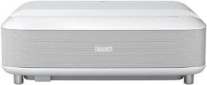 Epson - LS650 4K PRO-UHD Ultra Short Throw 3-Chip 3LCD Laser Projector, 3600 Lumens, 60”-120", Setting Assistant App, Android TV - White - Front_Zoom