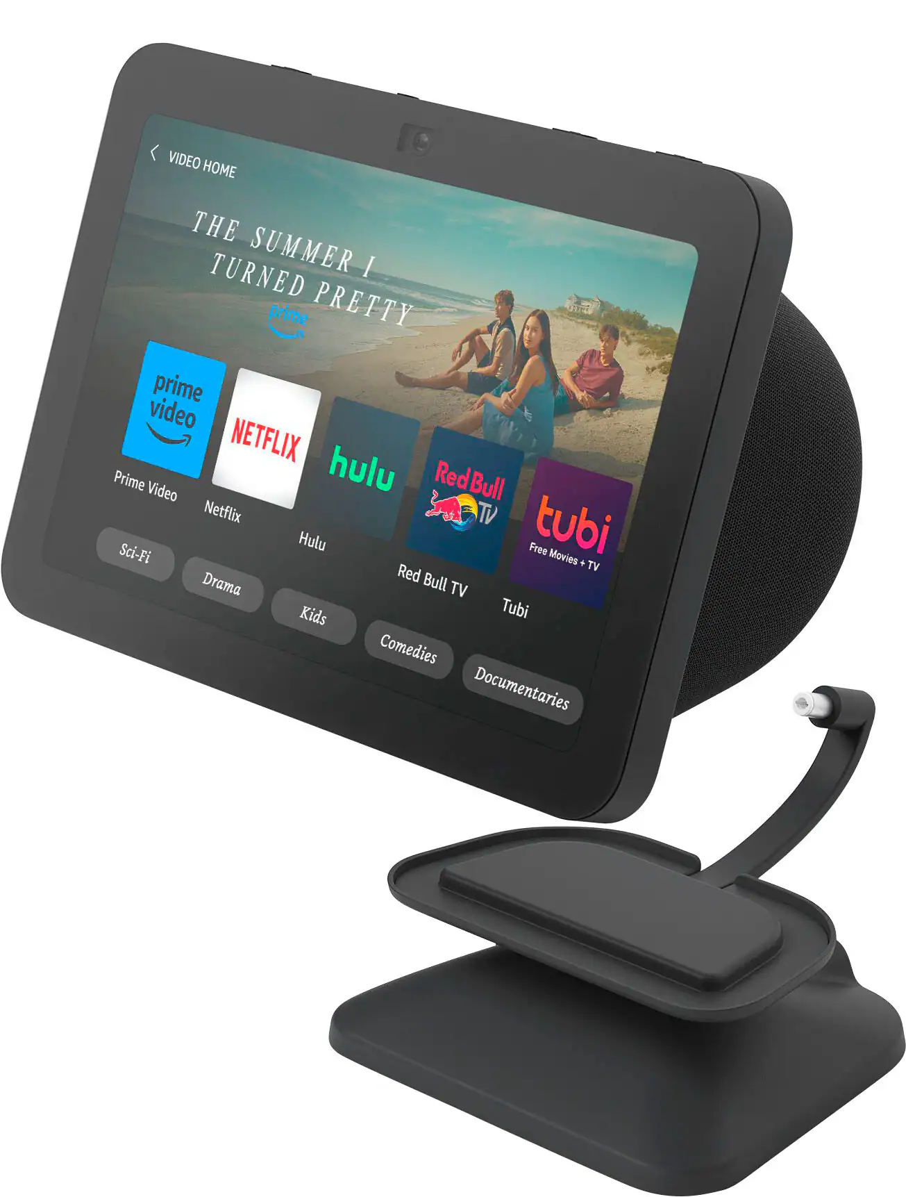 Amazon - Stand for Echo Show 8 (3rd Gen) - Adjustable Stand with USB-C Charging Port (Echo Show not included) - Black