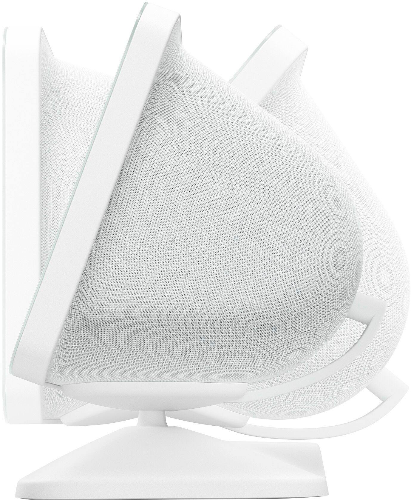 Left. Amazon - Echo Show 8 (3rd Gen) Adjustable Stand with USB-C Charging Port - White.