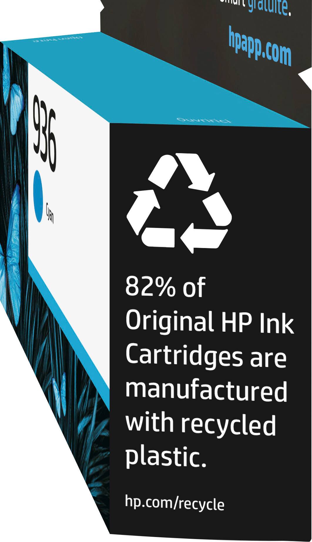 Alt View 11. HP - 936 Standard Capacity Ink Cartridge - Cyan.