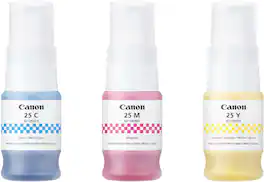 Canon - MegaTank GI-25 CMY 3 Ink Bottles Pack - Cyan/Magenta/Yellow