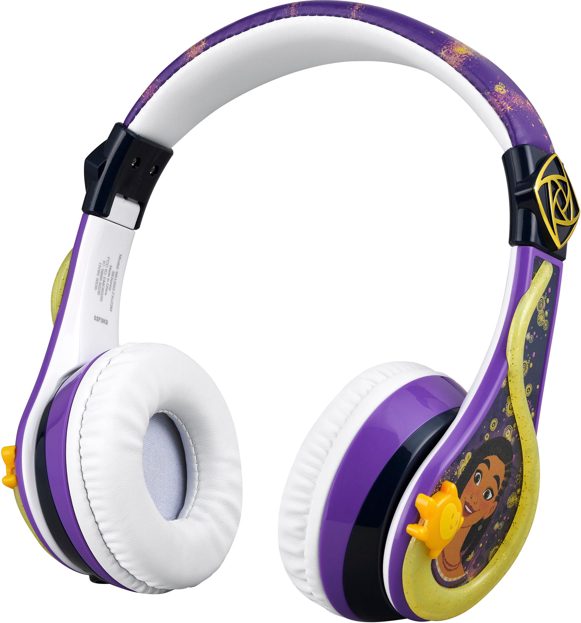 Angle View: eKids - Disney Wish Wireless  Over-the-Ear Headphones - Purple