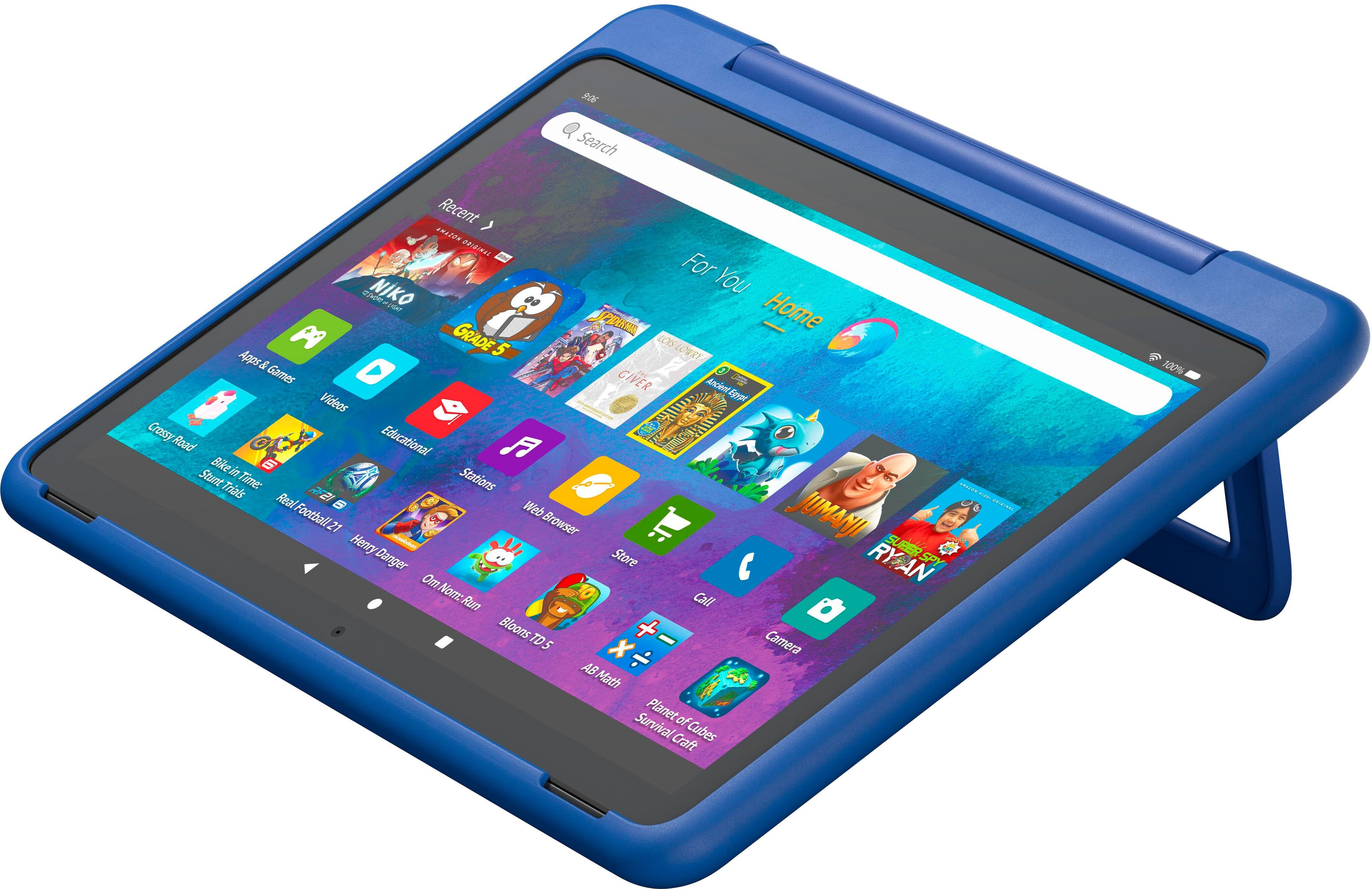 Left. Amazon - Fire HD 10 Kids Pro - 10.1" Tablet (2023 Release) - 32GB with Wi-Fi - Nebula.