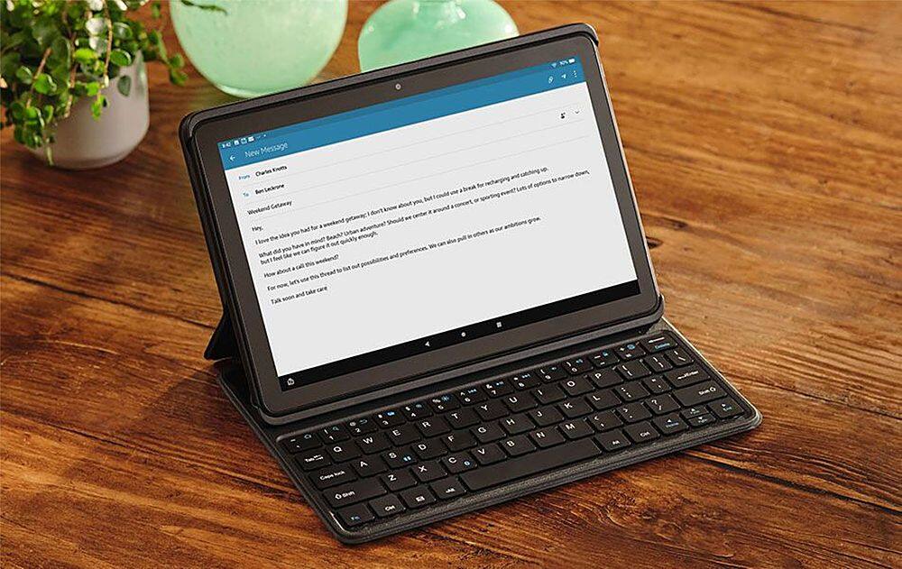 Alt View 2. Amazon - Keyboard Case for Fire HD 10 (2023 Release) - Black.