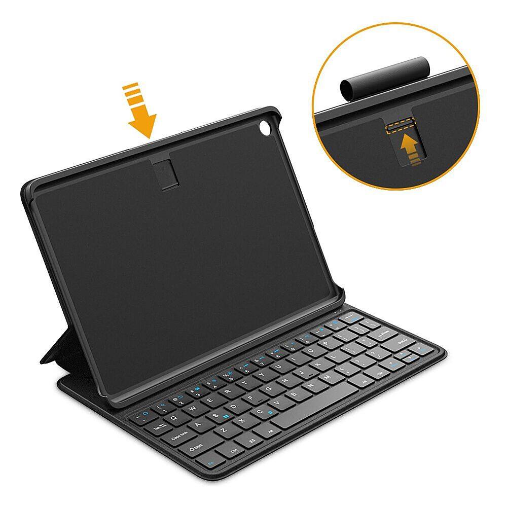 Left. Amazon - Keyboard Case for Fire HD 10 (2023 Release) - Black.