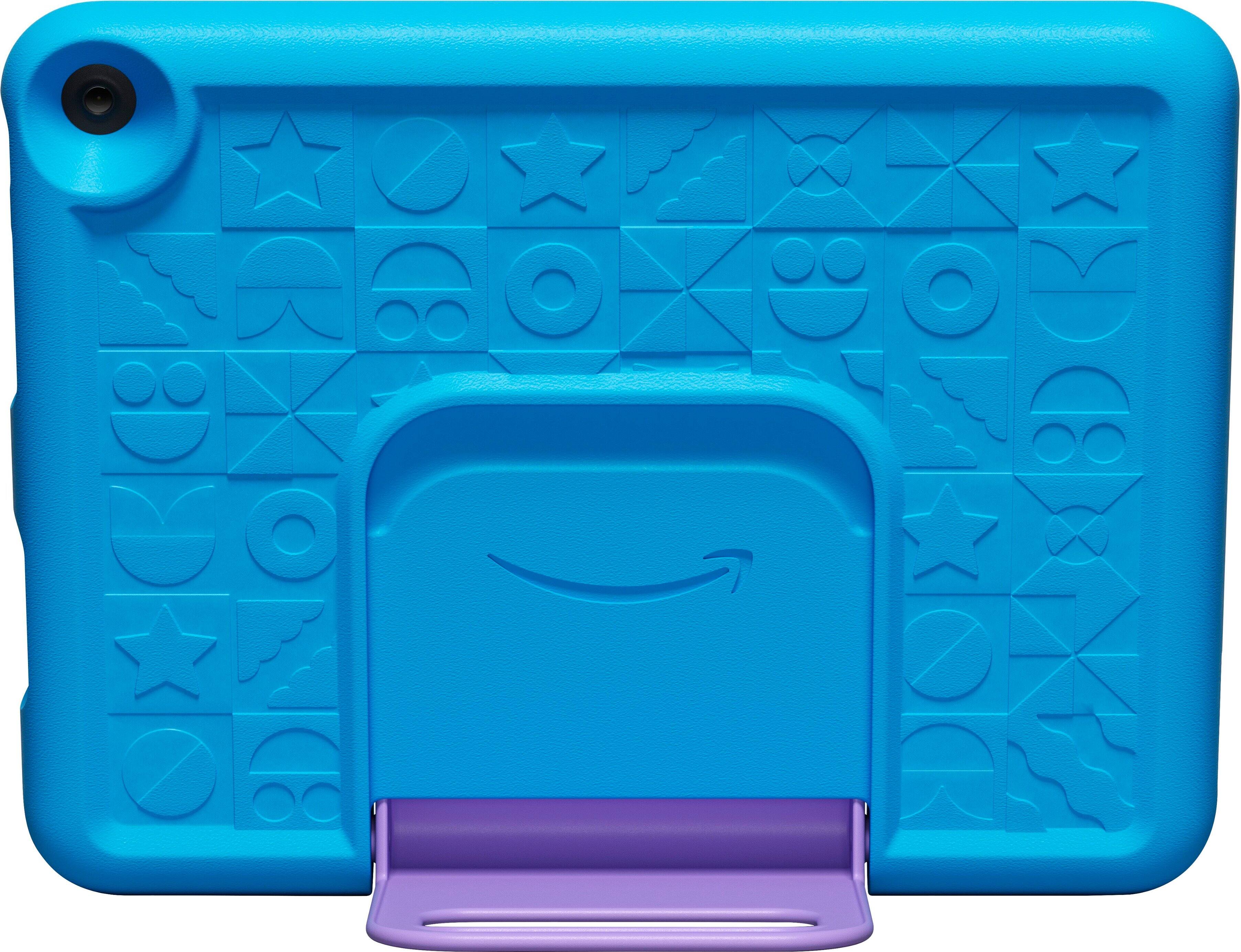 Angle. Amazon - Protective Cover for Fire HD 10 Tablet Kids Edition (2023 Release) - Blue.