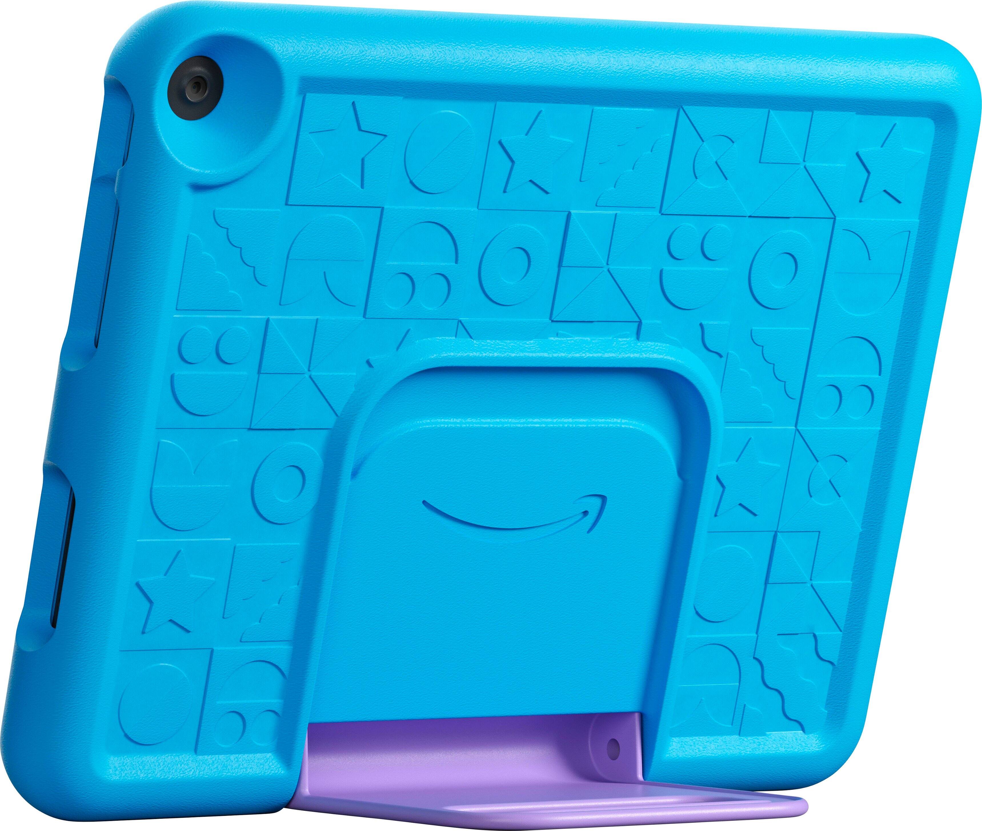 Left. Amazon - Protective Cover for Fire HD 10 Tablet Kids Edition (2023 Release) - Blue.