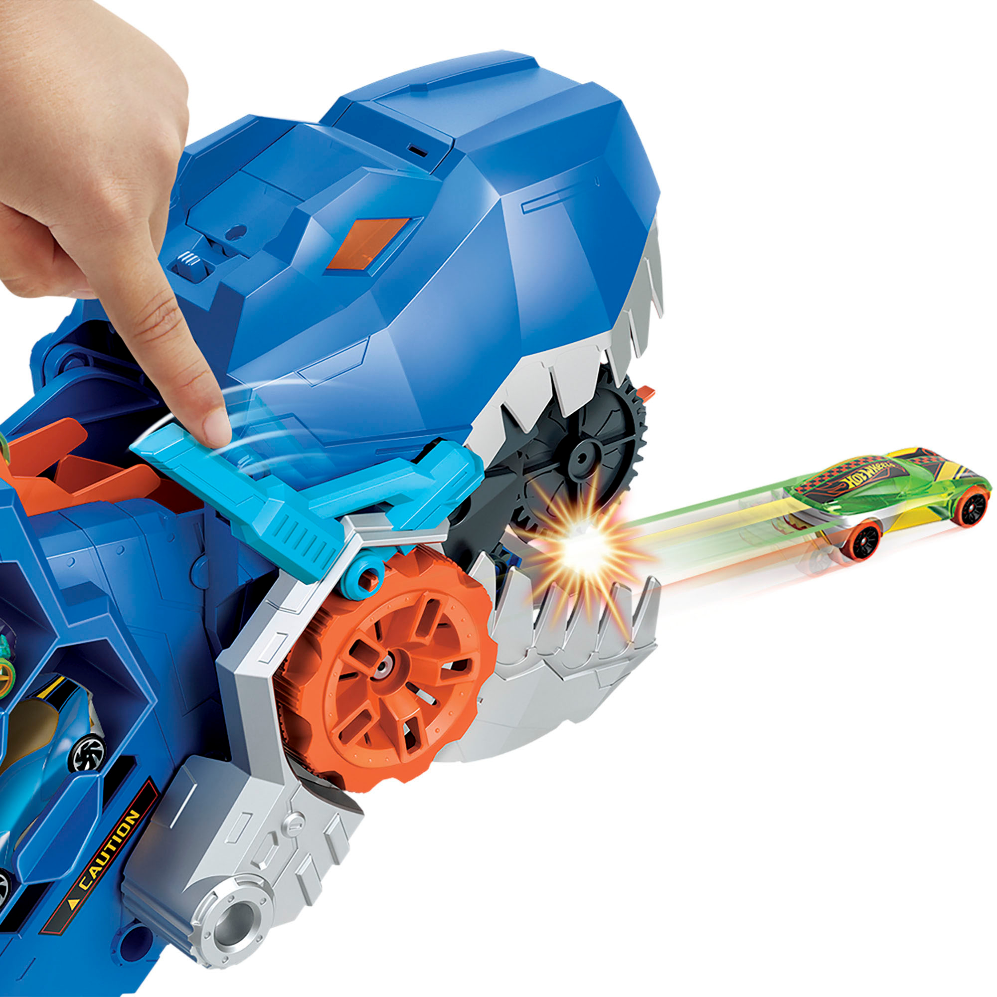 Hot Wheels City Ultimate Hauler, Transforms Into A T-Rex with Race Track,  Stores 20 Plus Cars - Macy's