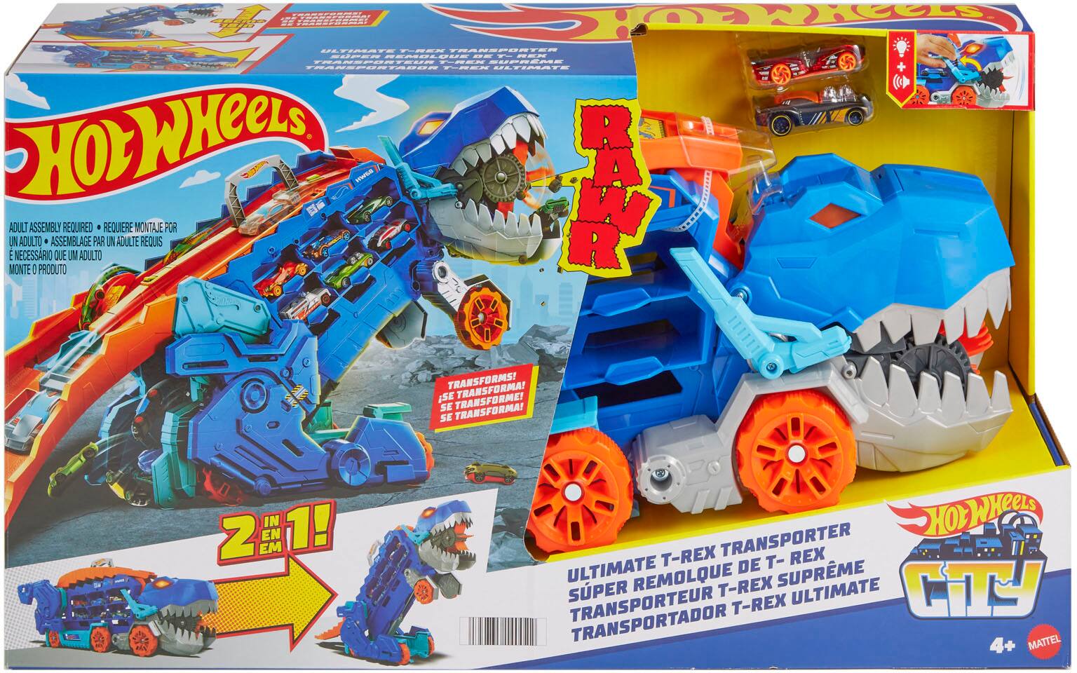 Hot Wheels City T-Rex Chomp Down Racetrack