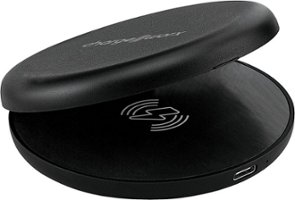 Chargeworx - Slim and Foldable Dual Wireless Charging Pad - Black - Front_Zoom