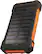 Front. Chargeworx - 10,000mAh Premium Solar Power Bank with built-in Dual USB Ports - Black.