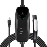 Lectron - Tesla Level 1 NEMA 5-15 Electric Vehicle (EV) Charger - up to 15A- 16' - Black - Front_Zoom
