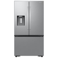 Samsung - Open Box 31 cu. ft. 3-Door French Door Smart Refrigerator with Four Types of Ice - Stainless Steel - Front_Zoom