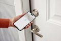 Angle. Level - Lock+ Connect with Keypad Smart Lock Bluetooth/Wi-Fi Replacement Deadbolt with App / Keypad / Key Access - Satin Nickel.
