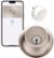 Front. Level - Lock+ Connect with Keypad Smart Lock Bluetooth/Wi-Fi Replacement Deadbolt with App / Keypad / Key Access - Satin Nickel.