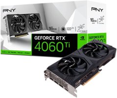 PNY - NVIDIA GeForce RTX 4060 Ti 16GB GDDR6 PCIe Gen 4 x16 Graphics Card with Dual Fan - Black - Front_Zoom