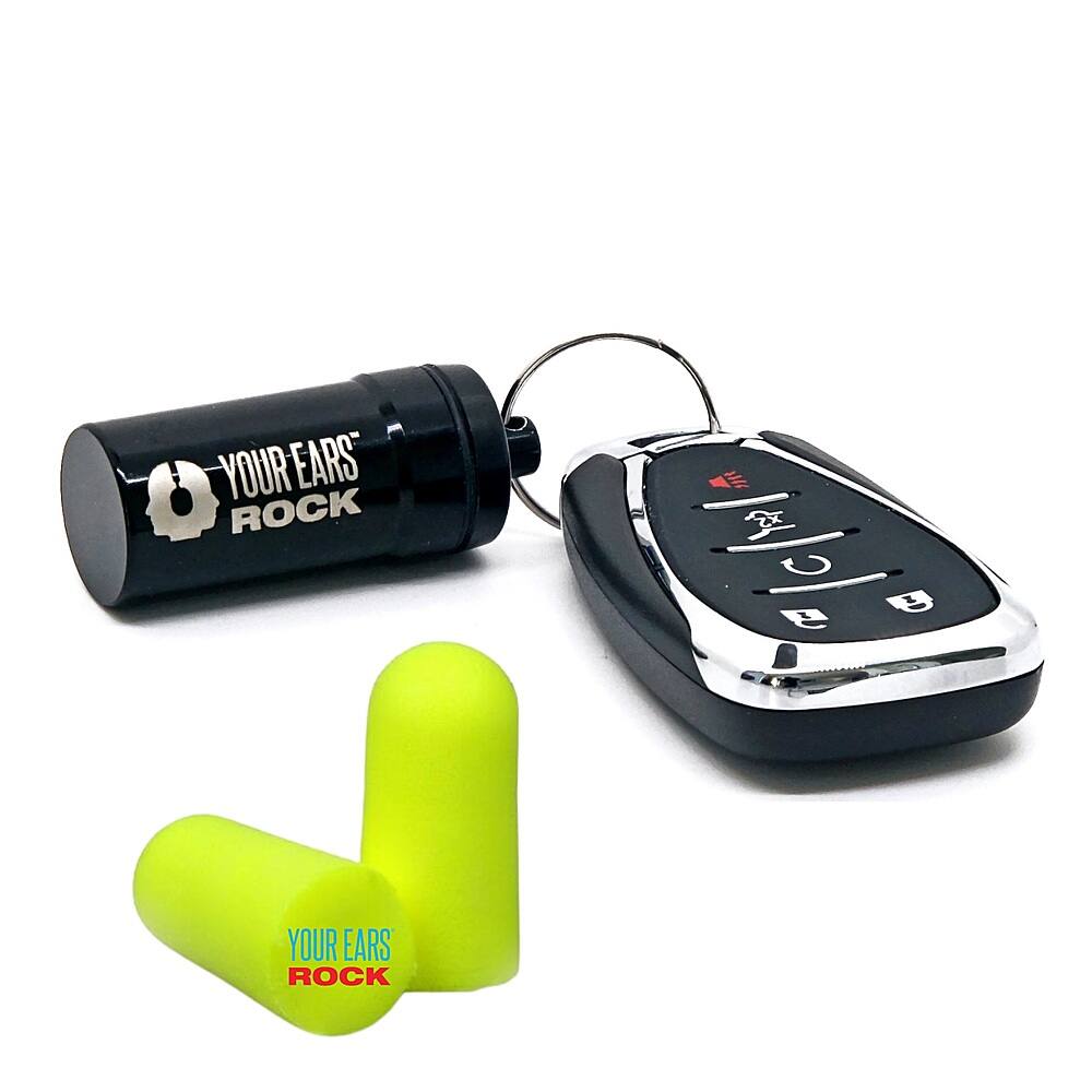 3M 12Pack Foam Earplugs with Black Laserengraved keychain container