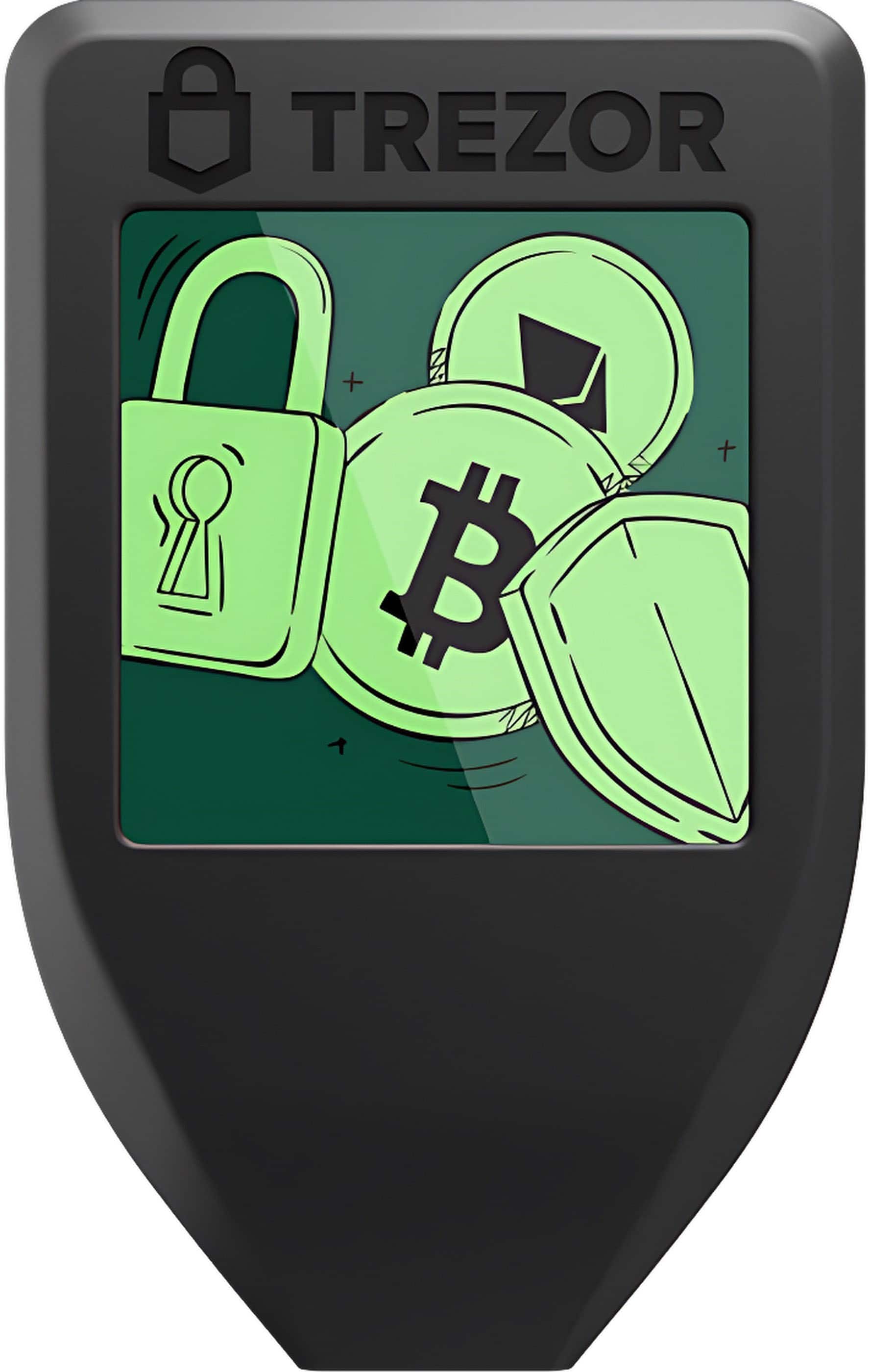 Trezor - Model T - Advanced Crypto Hardware Wallet with LCD Touch Screen - Black - Front_Zoom