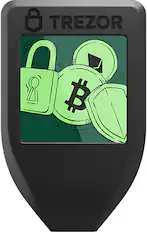 Front. Trezor - Model T - Advanced Crypto Hardware Wallet with LCD Touch Screen - Black.
