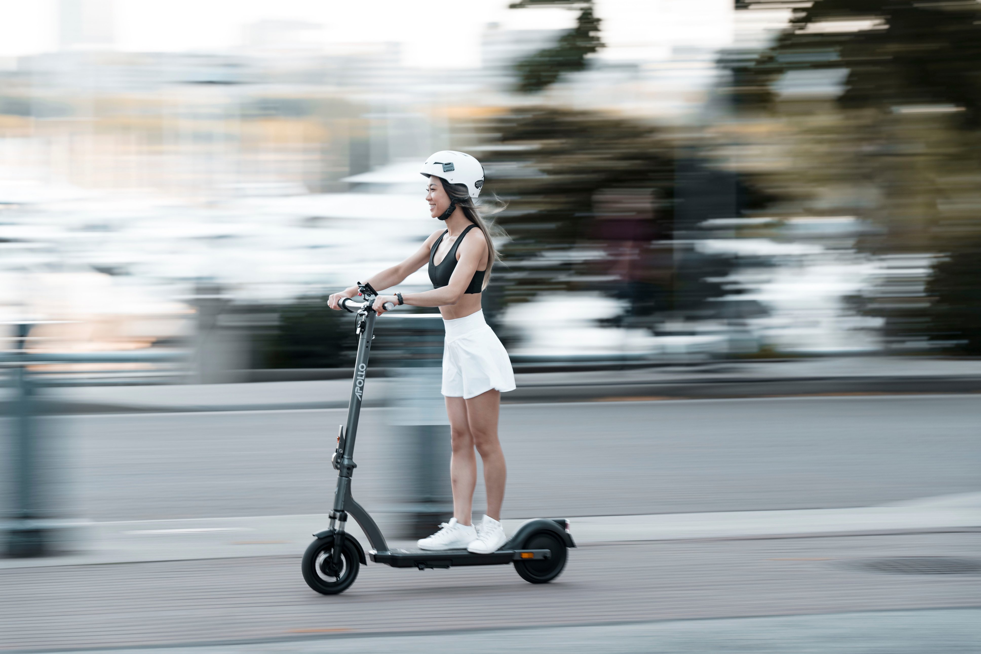 Apollo Air 2023 Foldable Electric Scooter w/43 mi Max Operating Range & 21  mph Max Speed Space Gray Air 2023 - Best Buy