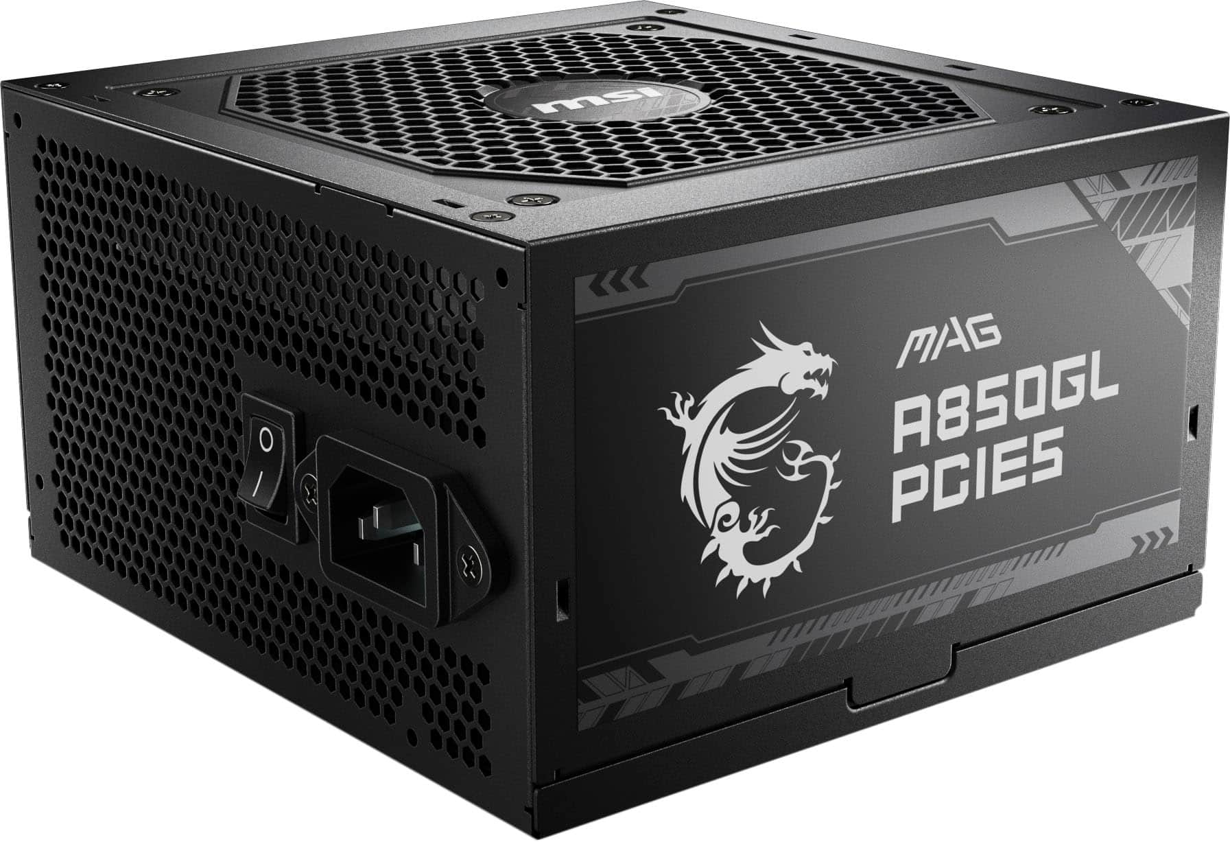 Alt View 12. MSI - A850GL PCIE 5 850W ATX 3.0 Full Modular 80 Plus Gold Gaming Power Supply - Black.