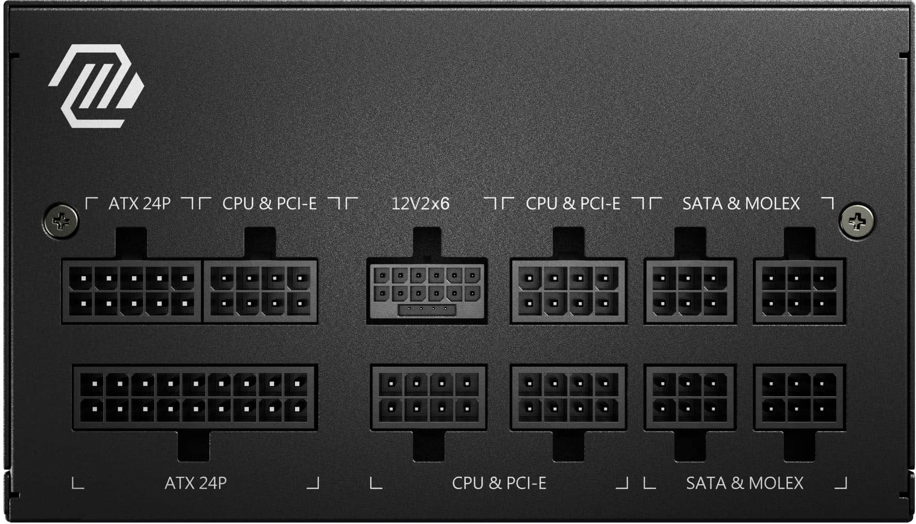Alt View 14. MSI - A850GL PCIE 5 850W ATX 3.0 Full Modular 80 Plus Gold Gaming Power Supply - Black.
